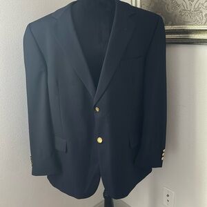 Botany Five Hundred 500 100% Wool Navy single breasted blazer sport coat 42 S